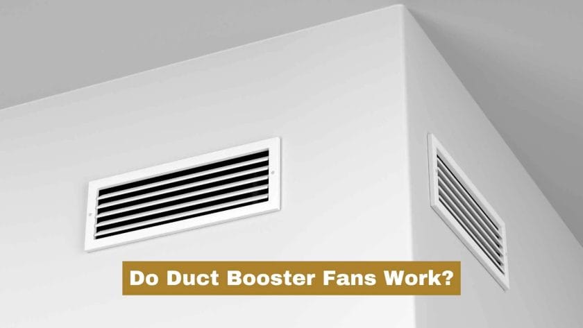 Photo of a duct booster fan vent on the wall. Do Duct Booster Fans Work?